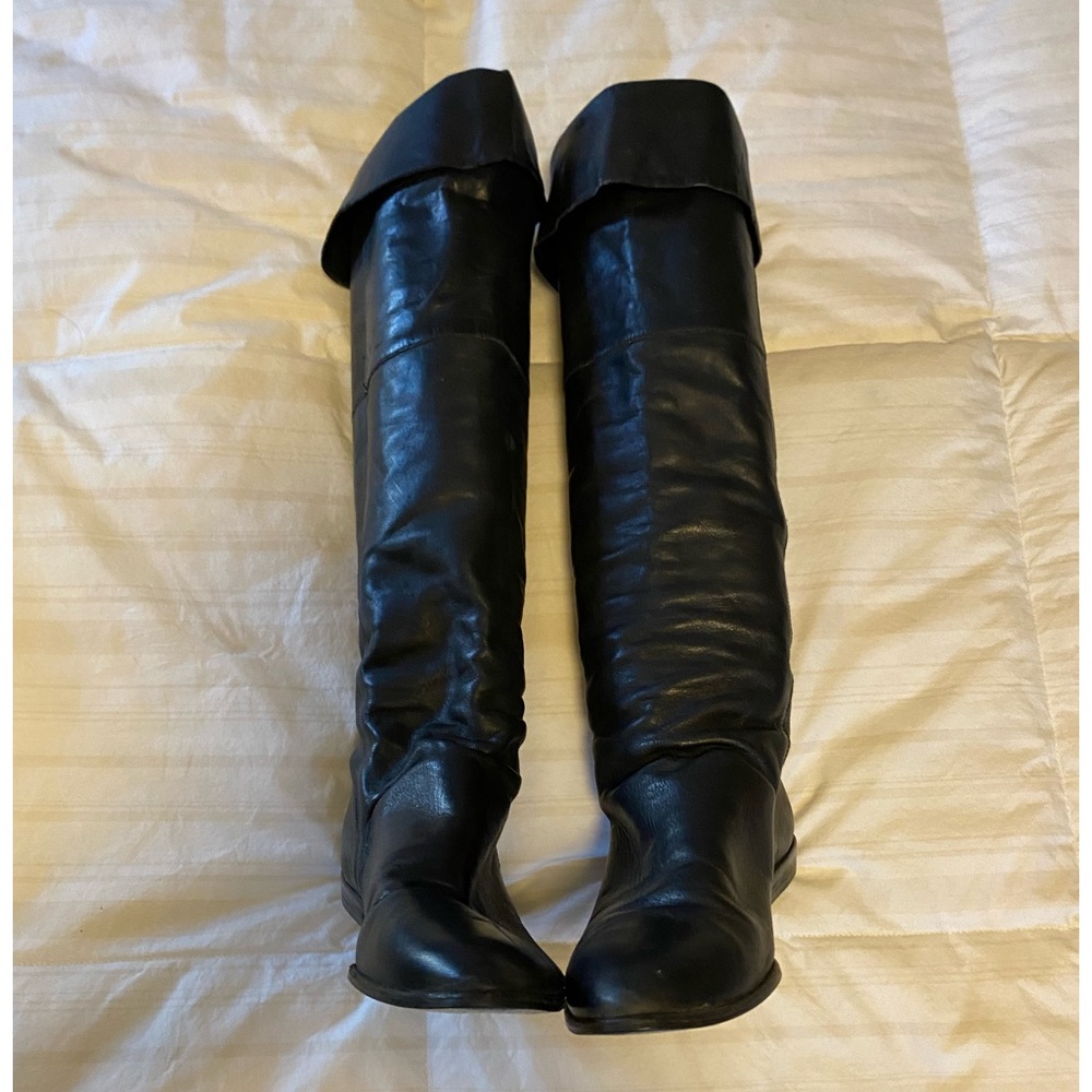 Enzo Angiolini black leather knee high boots